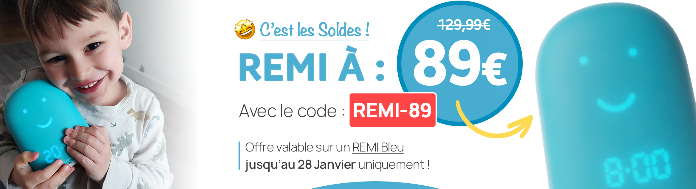 REMI - Le Réveil Enfant Simple & Multifonctions